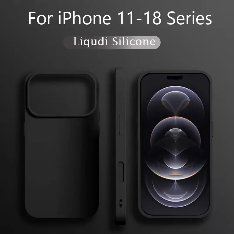 Full-Coverage Silicone Phone Case – Shockproof Matte Protective Cover