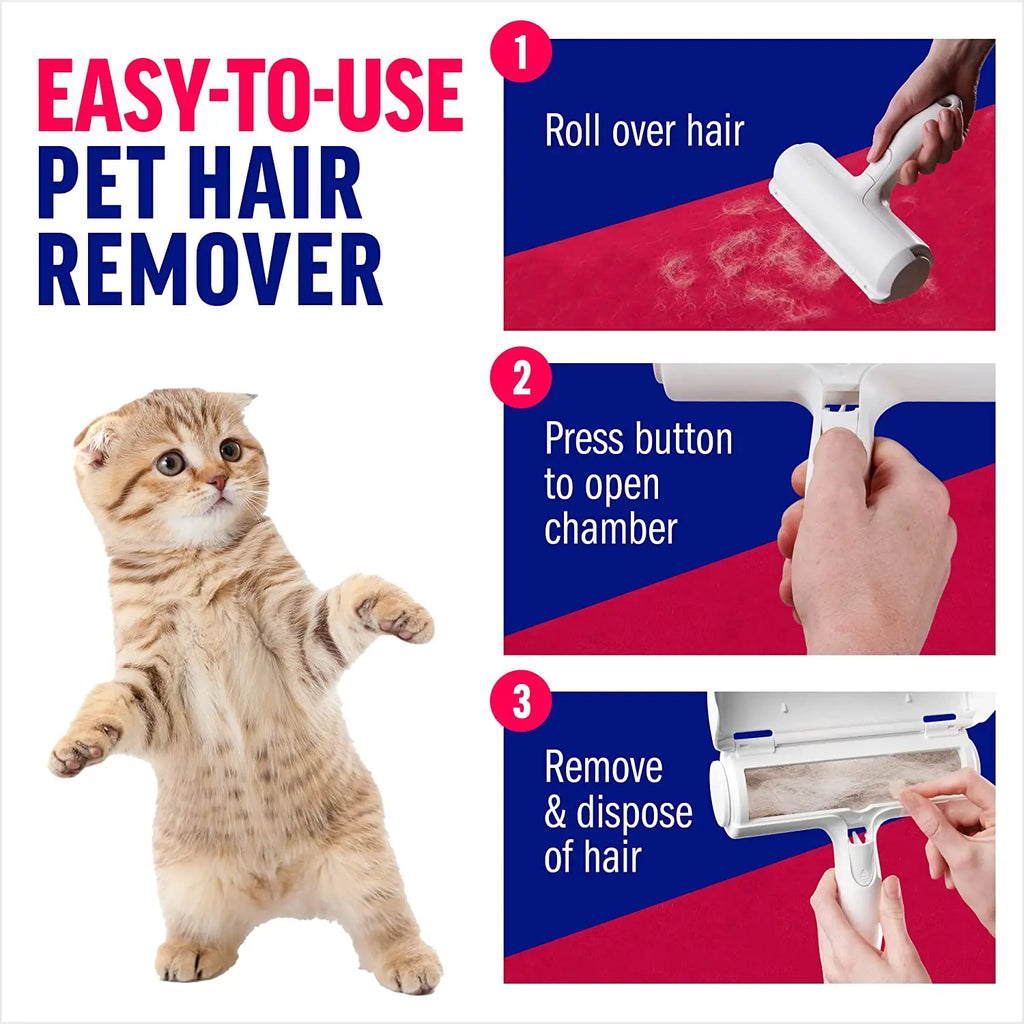 Reusable Pet Hair Remover Roller – Lint & Fur Cleaner