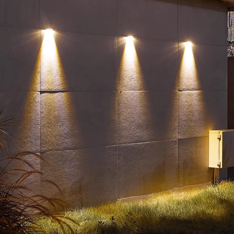 2 Pack Solar Wall Lights 4 LED Solar