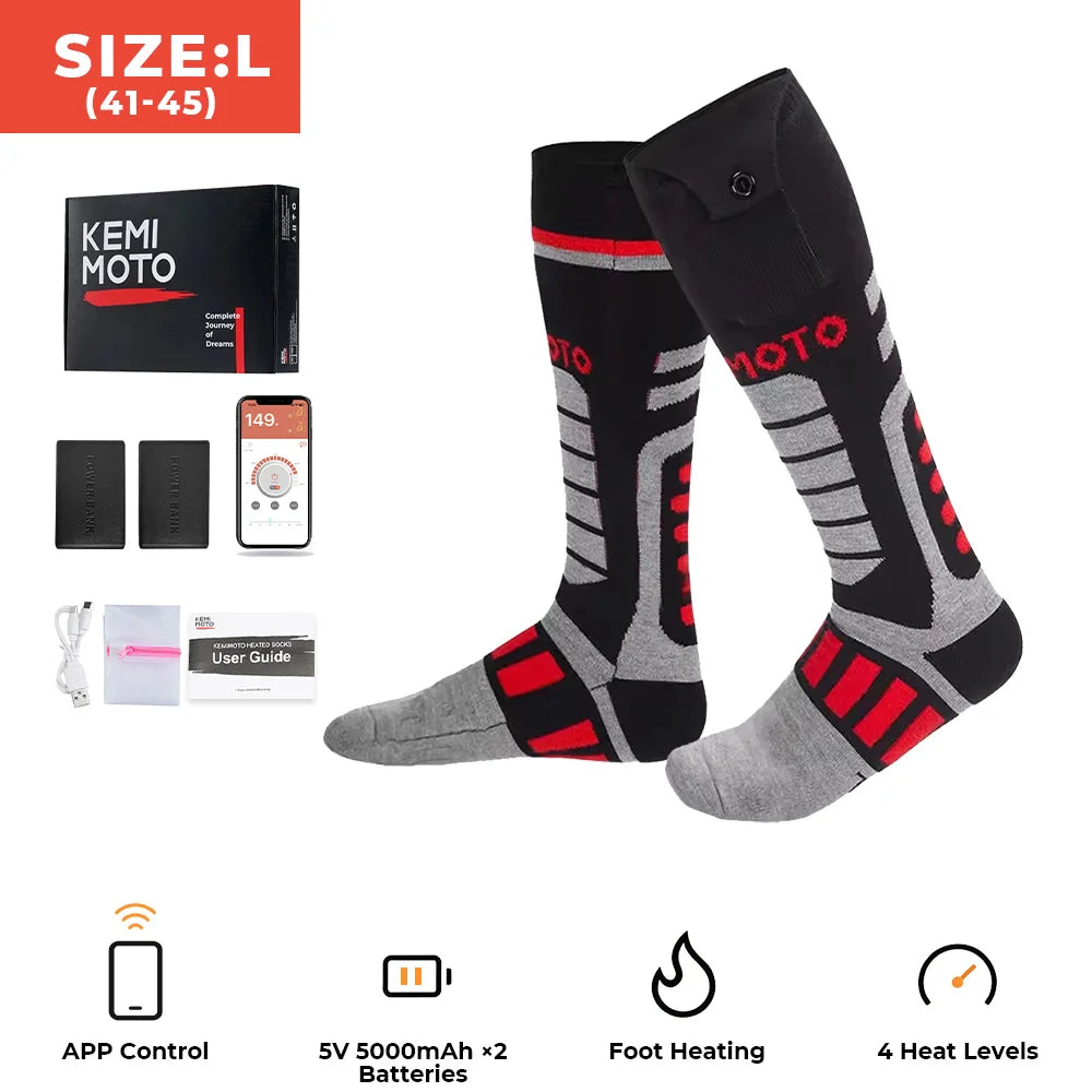 KEMIMOTO Heated Socks with App Control