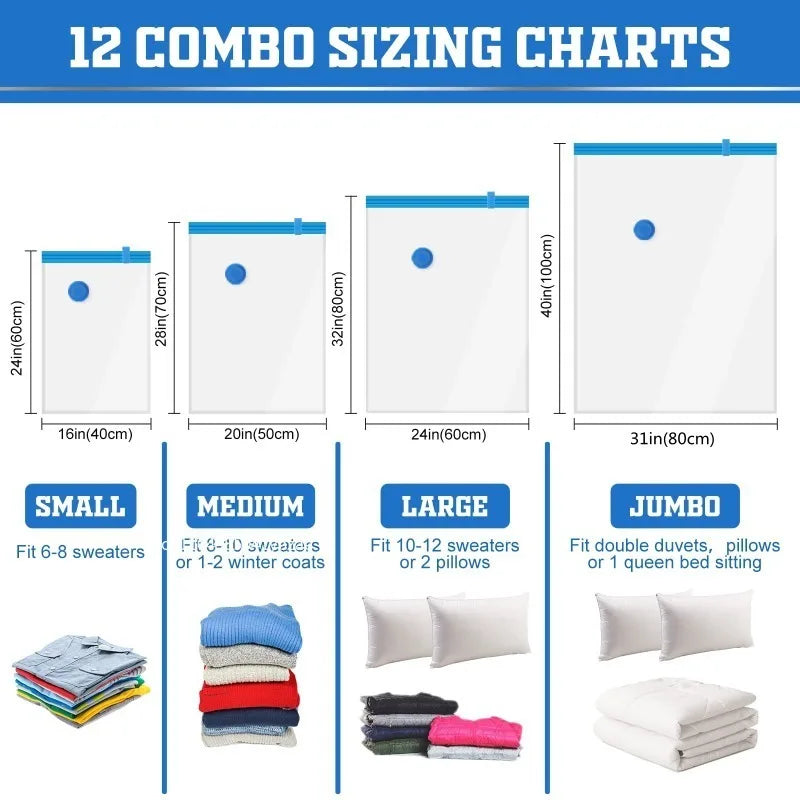 1-10pcs Thickened Vacuum Compression Bag