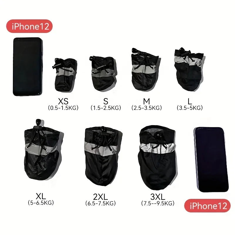 Water-Resistant Dog Boots  4 Pcs Paw Protection Set

📝 Description