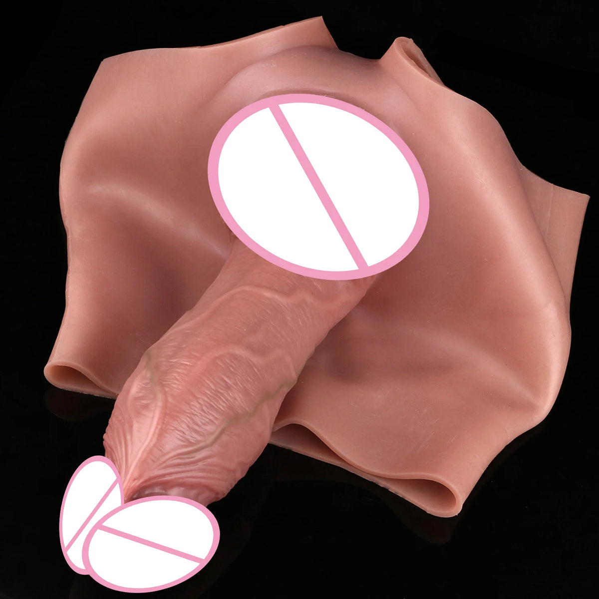 Realistic Silicone Hollow Dildo Pants