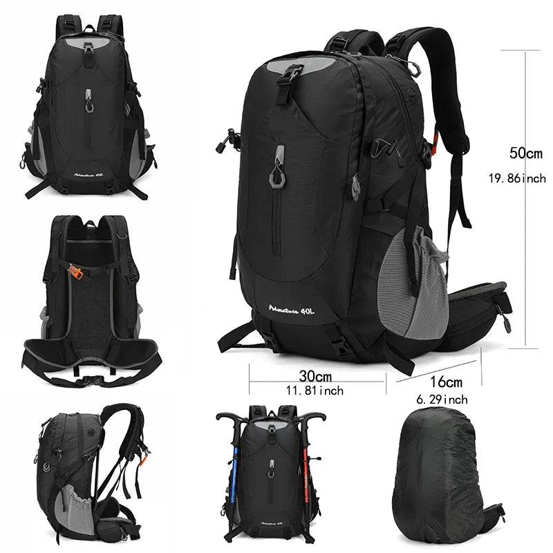 MOZHI External Frame Hiking Backpack with Rain Cover