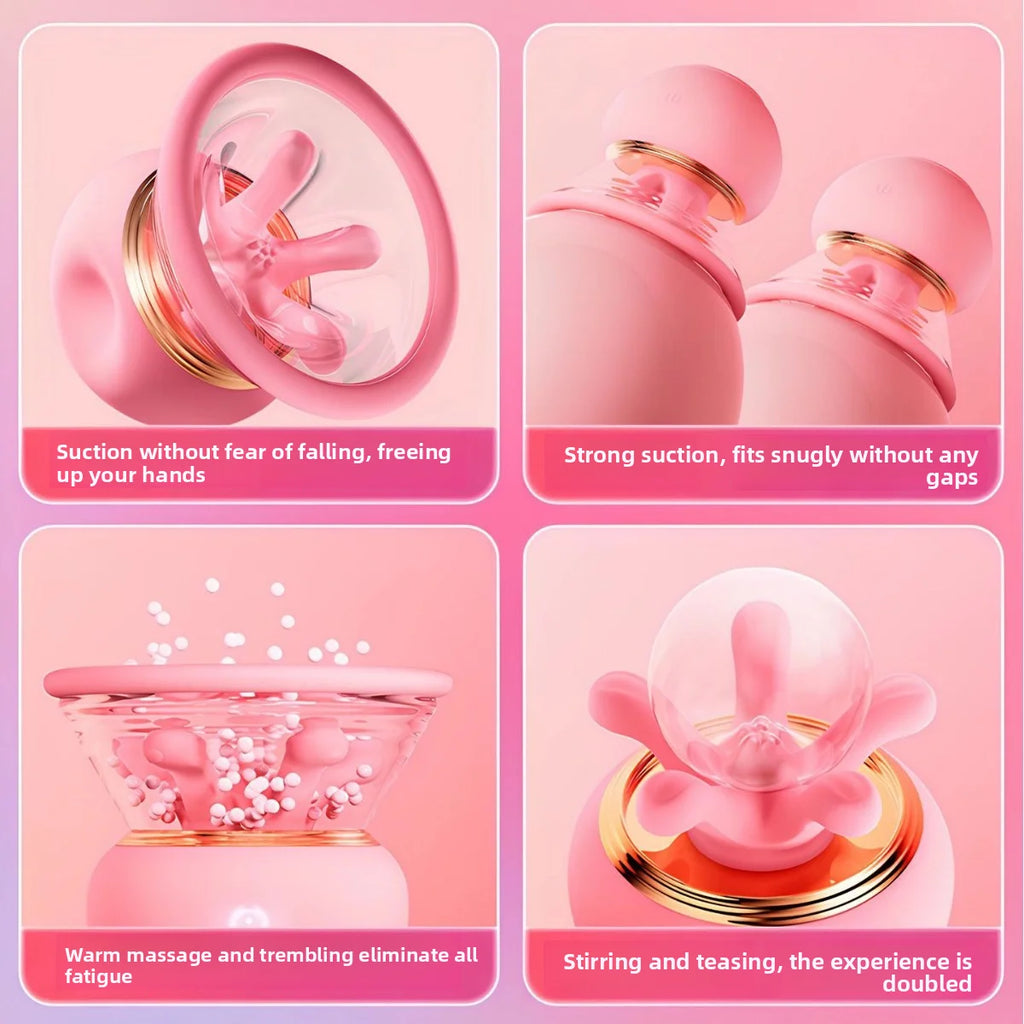 Electric Nipple Suction Stimulator & Breast Massager – Pink