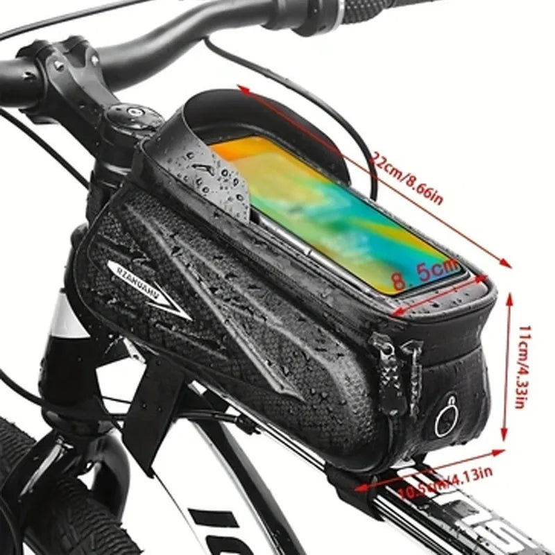 Bicycle Frame Bag with Lid Cycling Storage Pouch