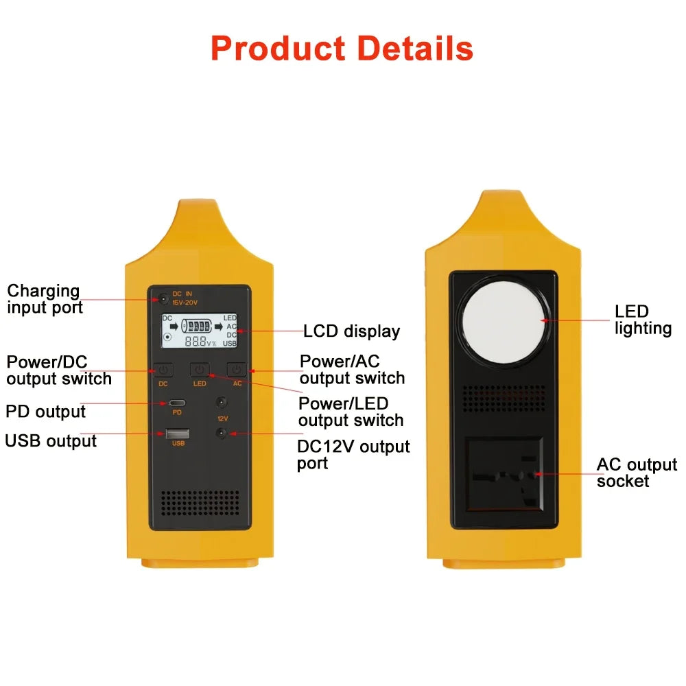 100W Portable Power Station – 76.8Wh