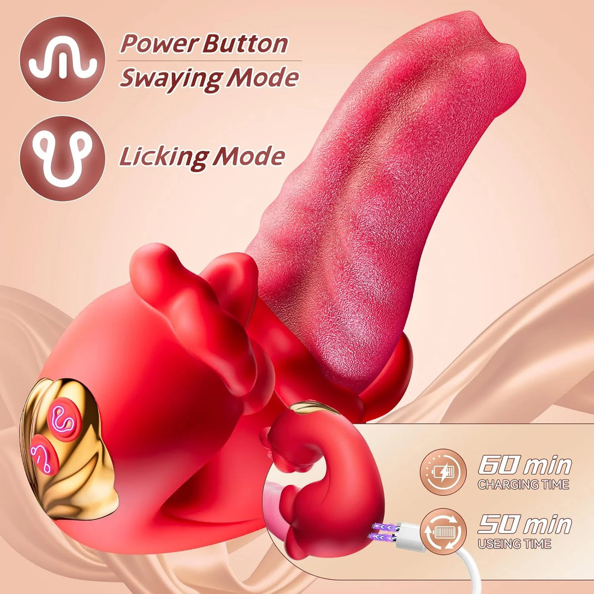 10-Mode Rocking Tongue Vibrator