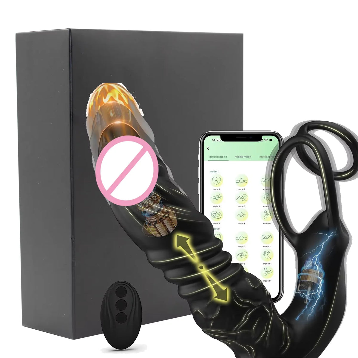 Prostate Massage Vibrating Dildo with Cock Ring