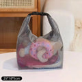 Tote Transparent Water-proof Cosmetics Bag Fashion Travel Portable Large Capacity Toiletries Pouch Trendy Women Clear Wash Bag