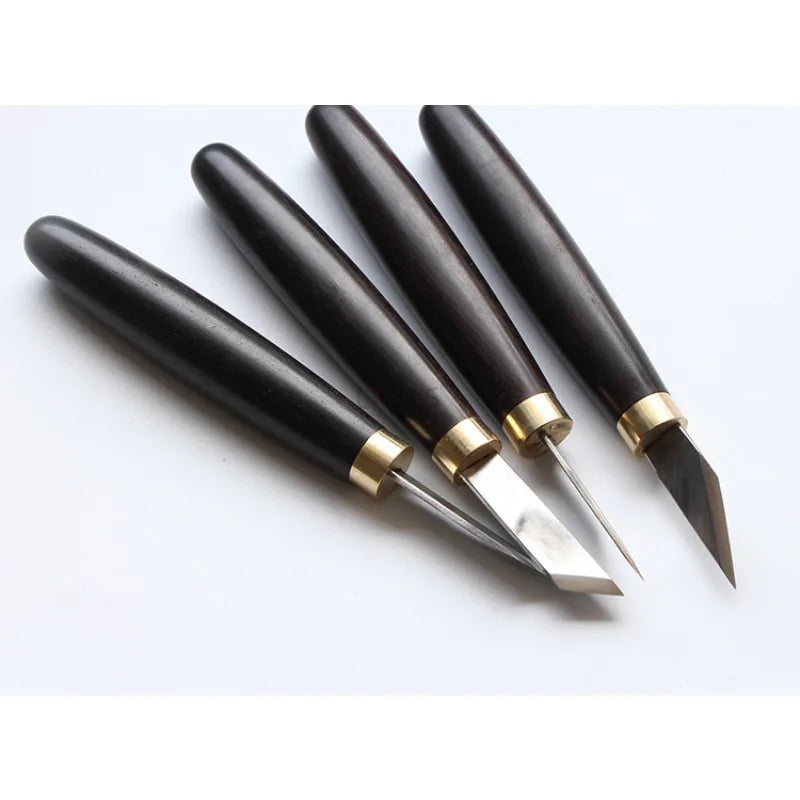 12-Piece Wood Carving Knife Set – Wooden Handle Tools
