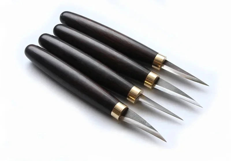 12-Piece Wood Carving Knife Set – Wooden Handle Tools