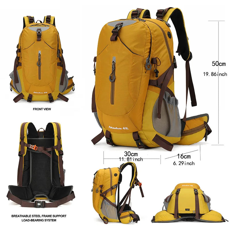 MOZHI External Frame Hiking Backpack with Rain Cover