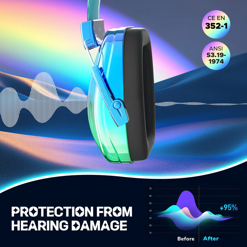Kids' Noise-Reducing Ear Protection Earmuffs 25dB