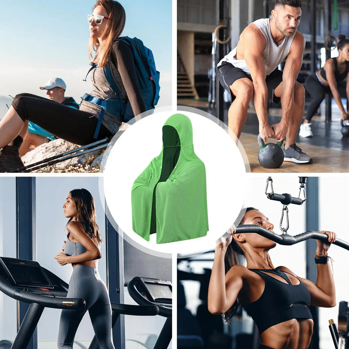 Evaporative Cooling Hoodie Towel