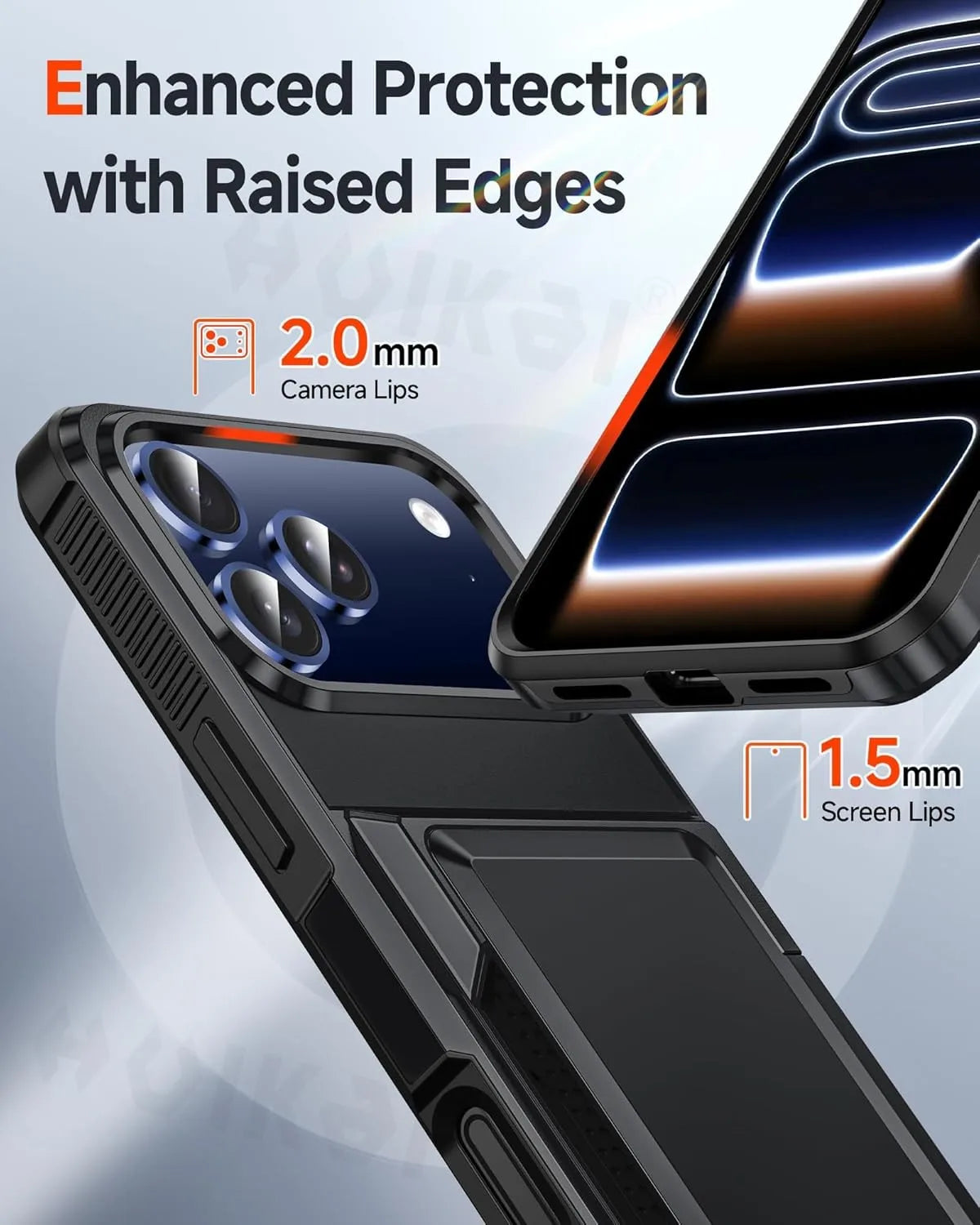 iPhone Wallet Case – Card Holder & Shockproof Protective Cover