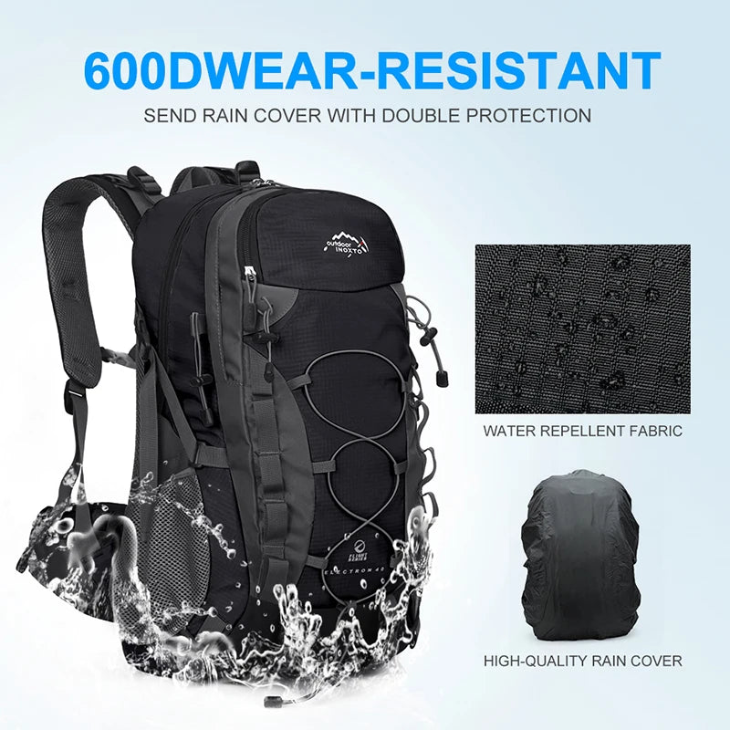 45L Hiking & Camping Backpack with Rain Cover