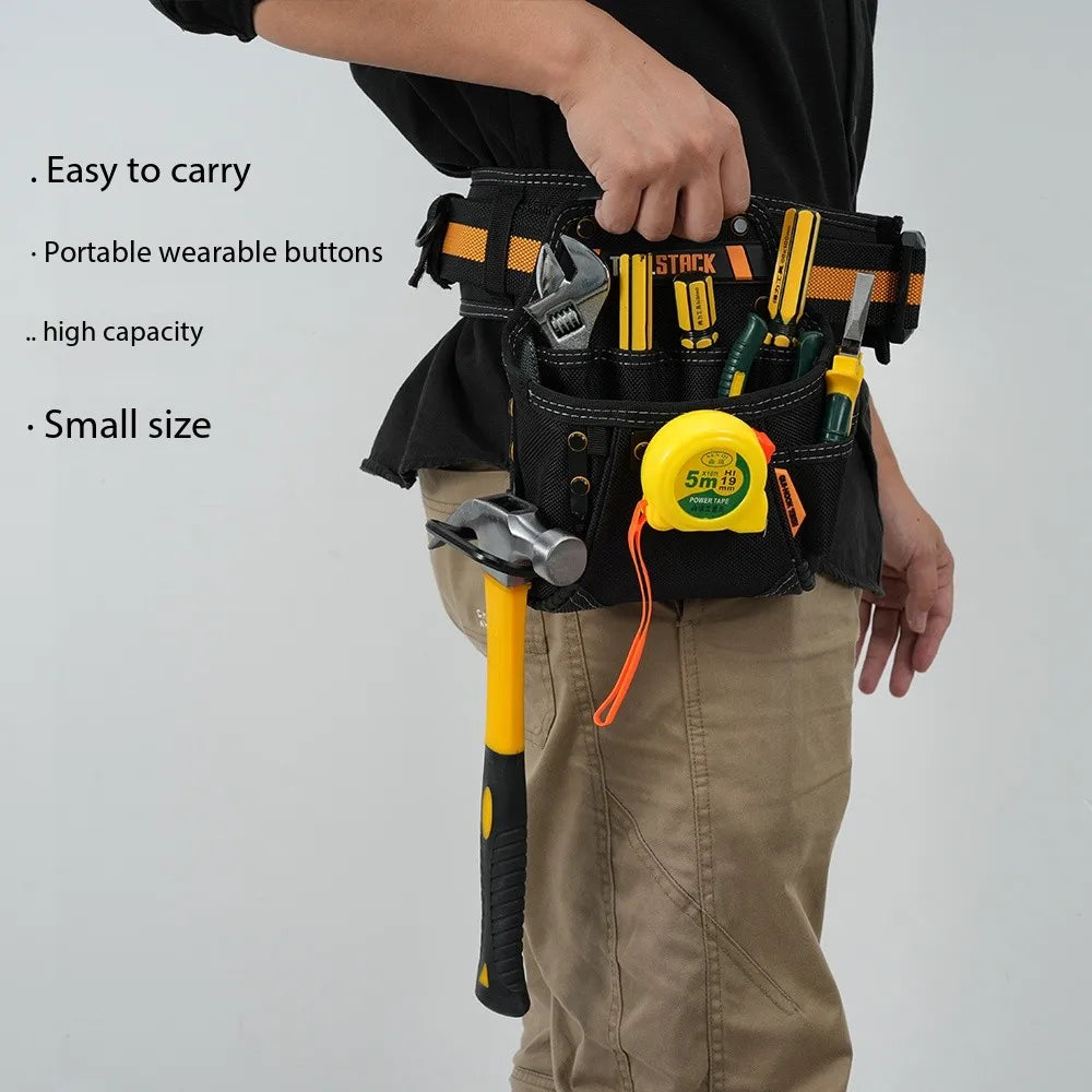 Tool Waist Bag – Oxford Cloth Utility Pouch with Quick-Hook