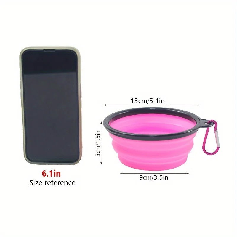Collapsible Silicone Dog Travel Bowl Food & Water Bowl