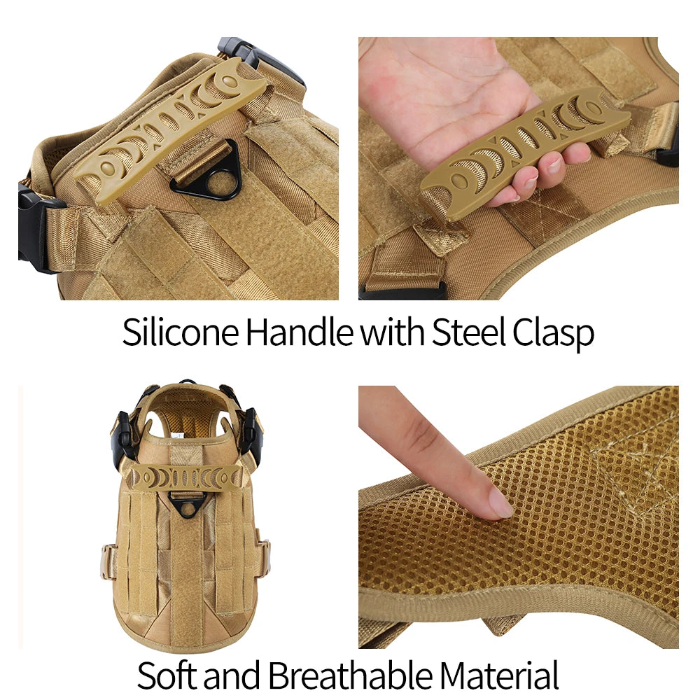 Reflective No-Pull Dog Tactical Harness Vest