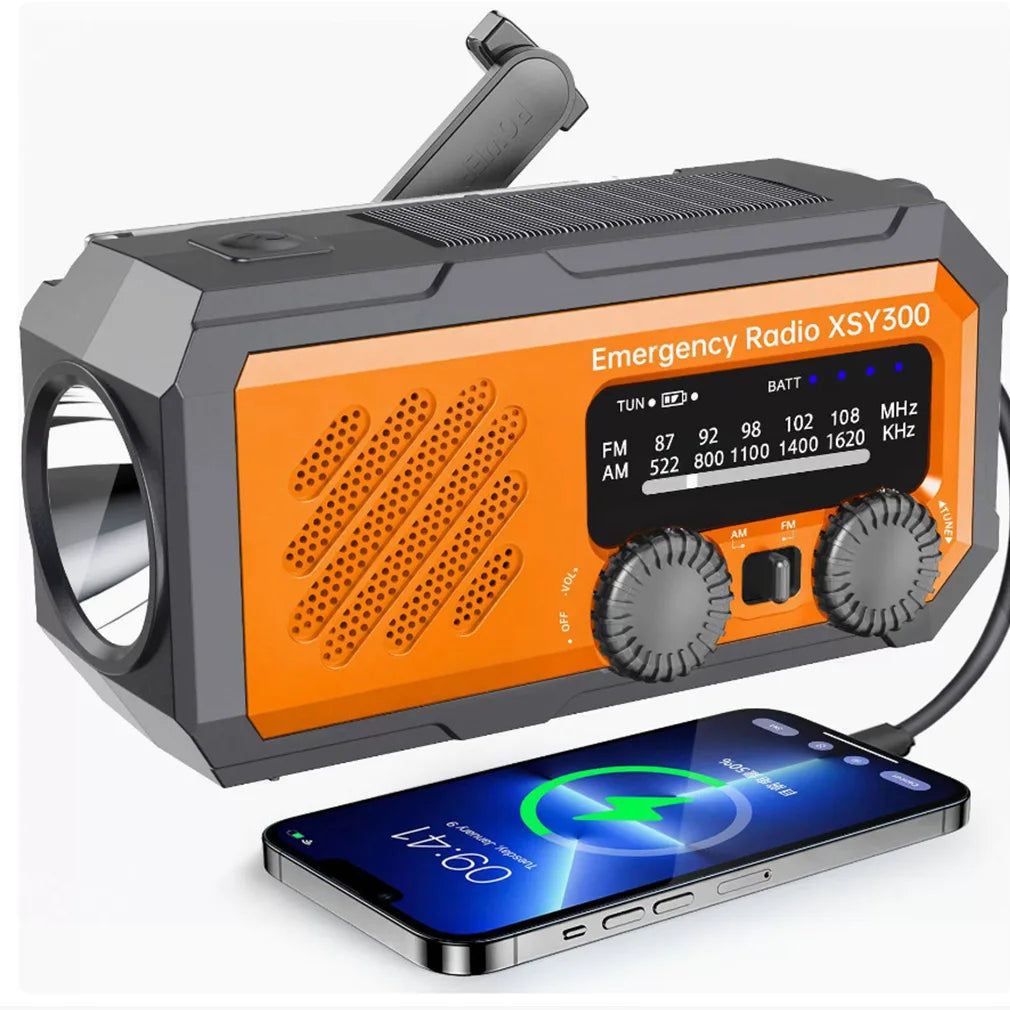 Solar & Hand Crank Emergency Radio with SOS Alarm