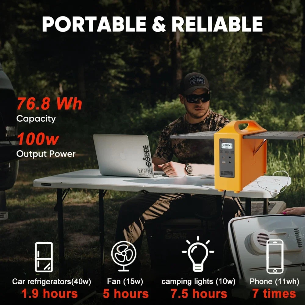 100W Portable Power Station – 76.8Wh