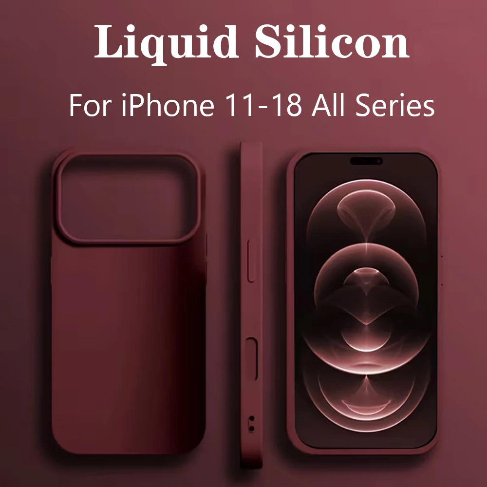 Full-Coverage Silicone Phone Case – Shockproof Matte Protective Cover