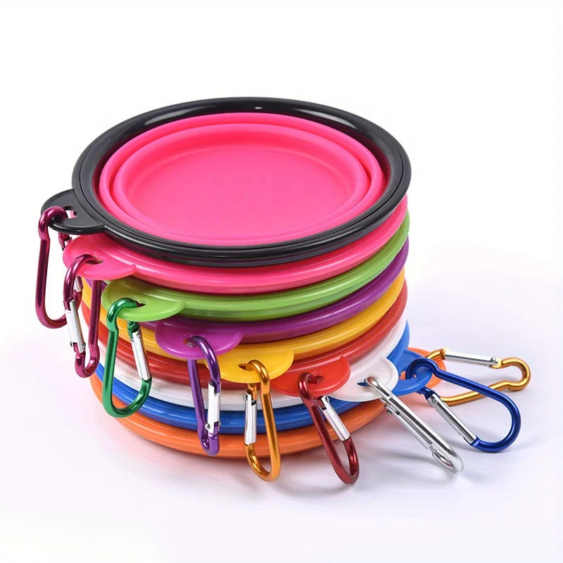 Collapsible Silicone Dog Travel Bowl Food & Water Bowl