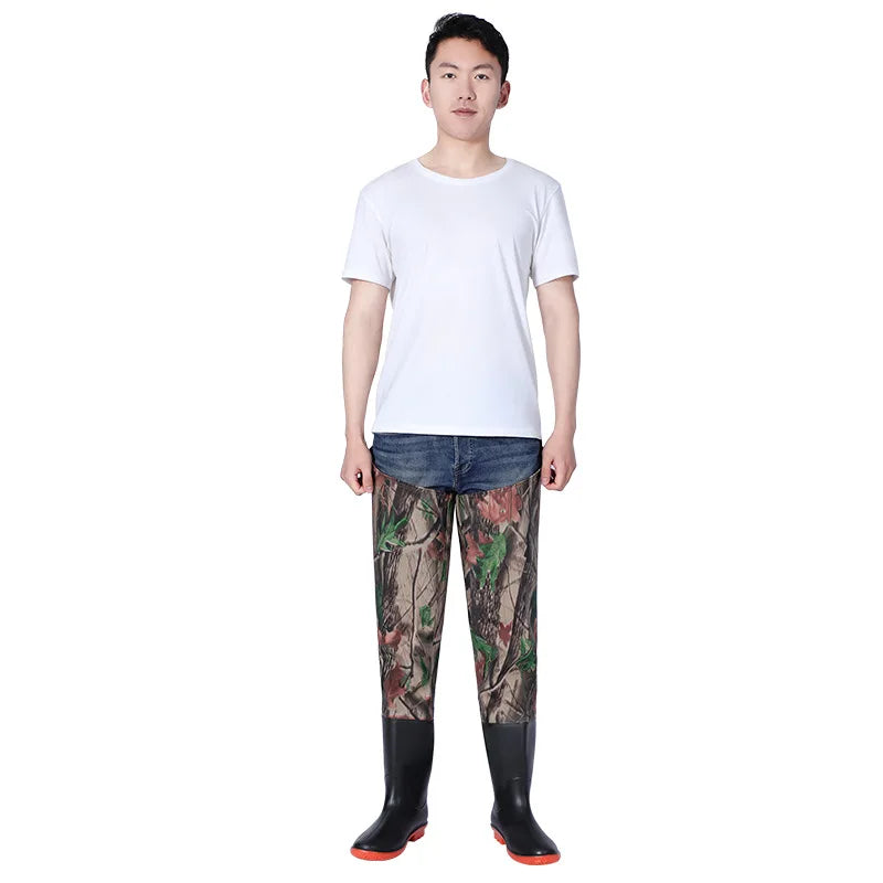 PVC Waterproof Fishing Waders – Full-Length Outdoor Wading Boots