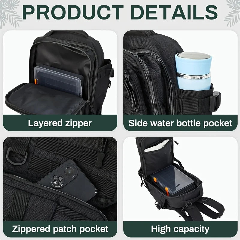 Multi-Pocket Fishing & Outdoor Backpack