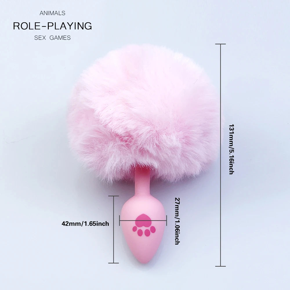 Rabbit Tail Anal Plug