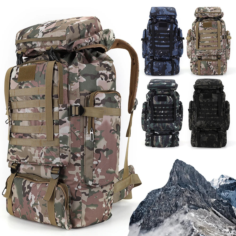 80L Hiking Backpack Mountaineering Bag