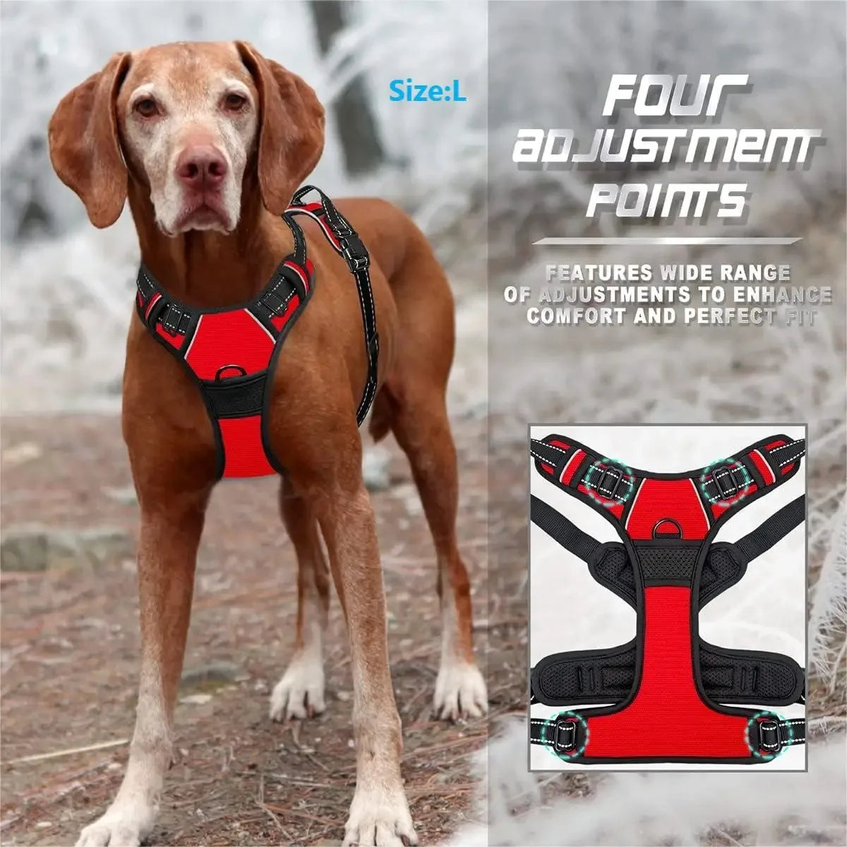 Adjustable Dog Harness & Leash Set – Comfortable Puppy Vest