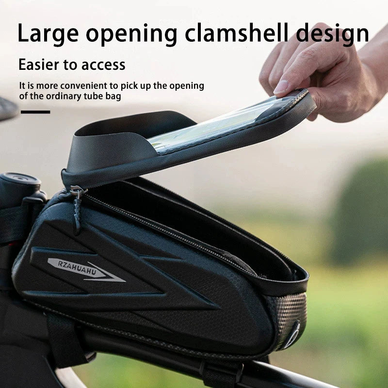 Bicycle Frame Bag with Lid Cycling Storage Pouch