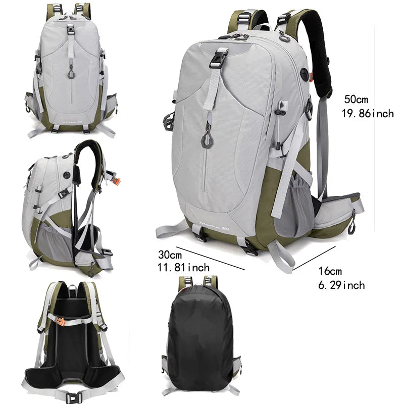 MOZHI External Frame Hiking Backpack with Rain Cover