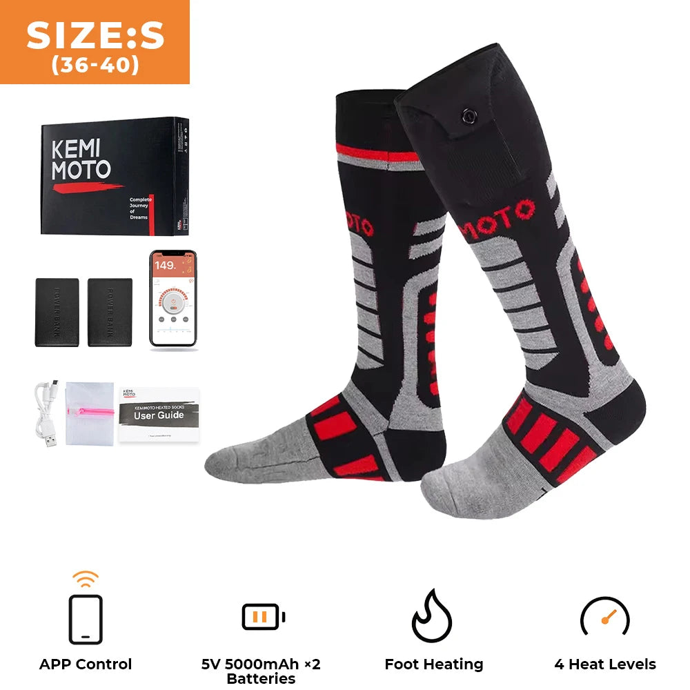 KEMIMOTO Heated Socks with App Control